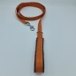 Preview: Leine mit weicher Handschlaufe orange-braun Paisley